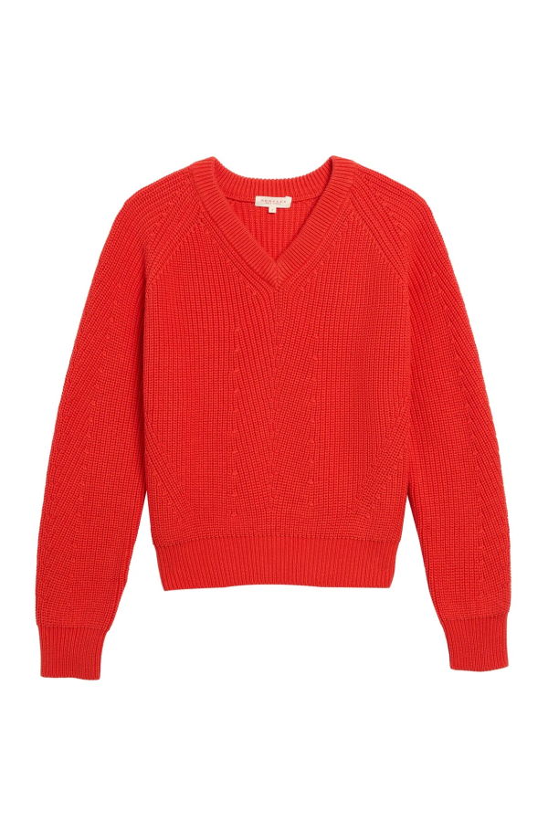 DEMYLEE Mimi Cotton Sweater - Vermillion