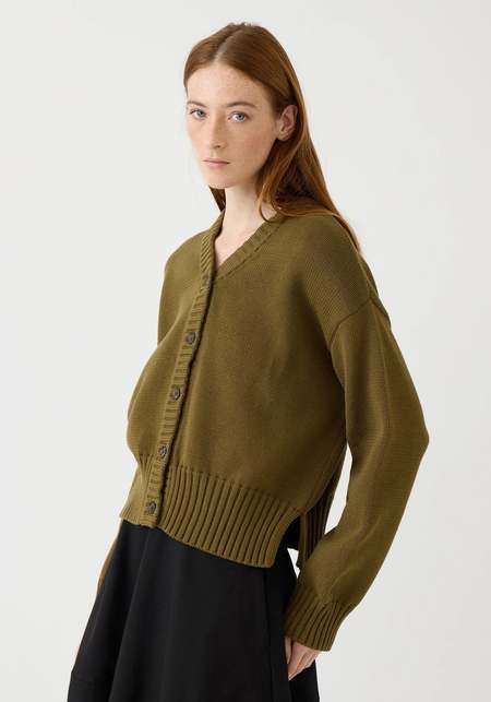 White Mohair Ribbed Cardigan | Garmentory