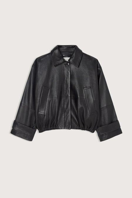 Neil Barrett Black Field Leather Jacket-BLACK | Garmentory
