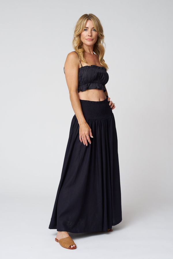 Emerson Fry Smocked Maxi Skirt