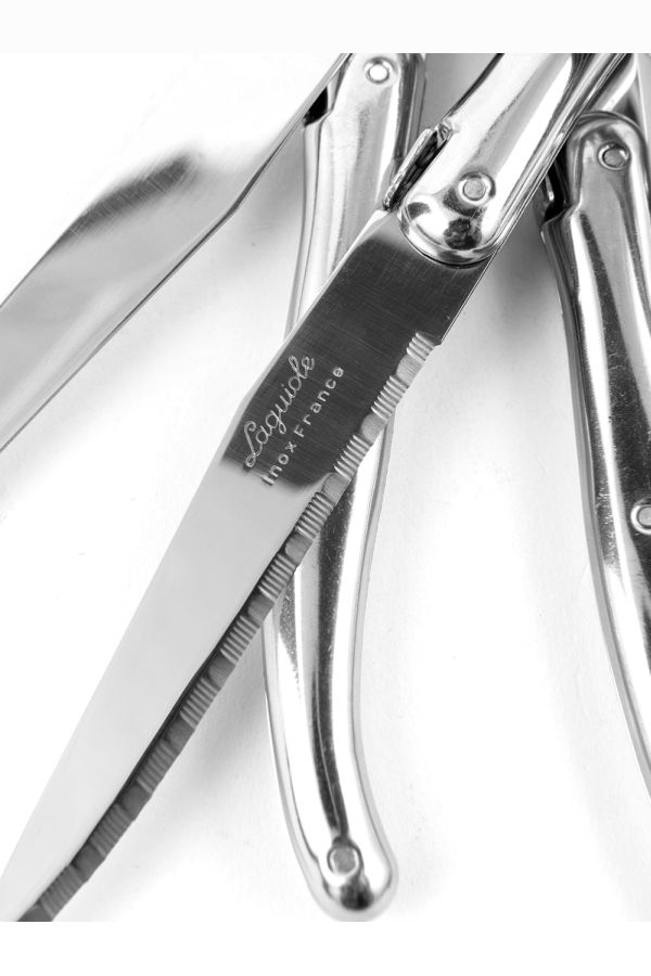 Be Home Laguiole 6 Piece Steak Knife Set, Stainless Steel in Wood Presentation Box