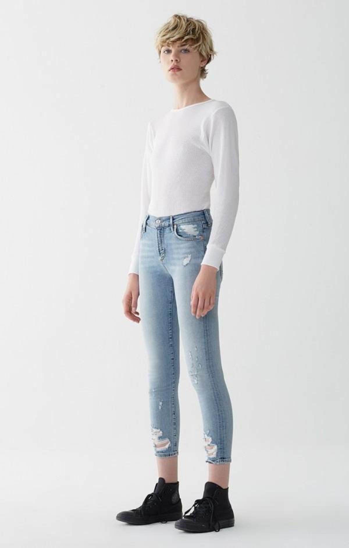 Agolde Sophie Hi Rise Skinny Crop Jeans Vertigo