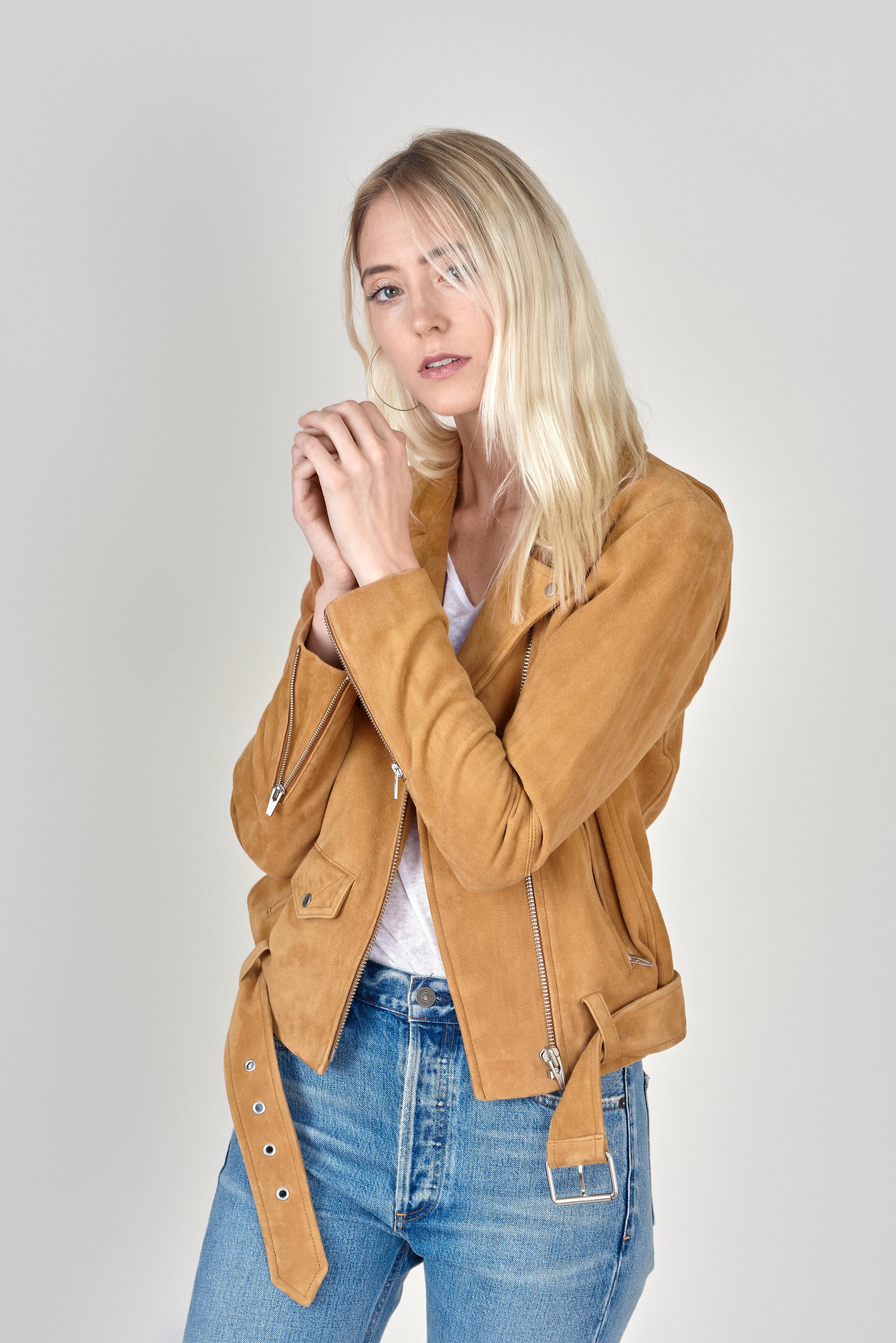 Veda Suede Jayne Jacket Golden Straw Garmentory