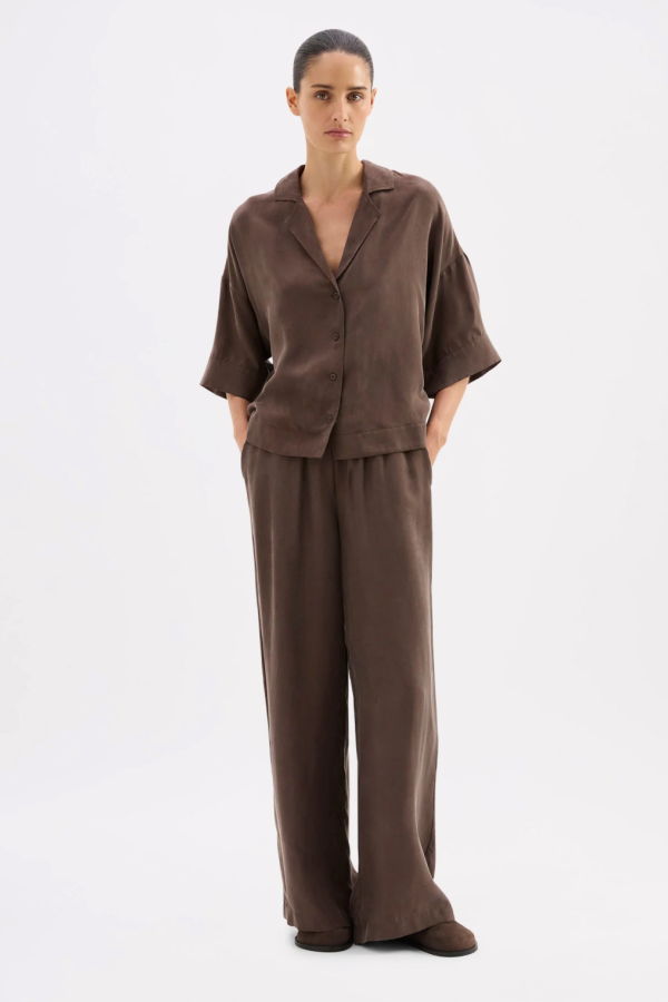 Nude Lucy Rika Cupro Pant - Walnut