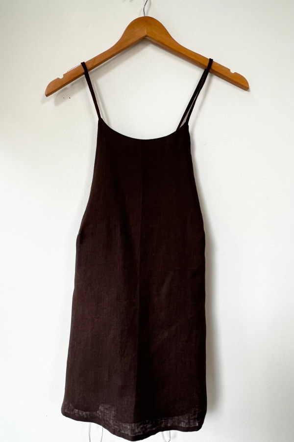 Nude Lucy Ziba Linen Top - Walnut Brown