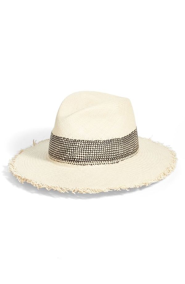 Rag & Bone Multi Frayed Edge Panama Hat - Black | Garmentory display picture 3