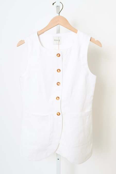 Bunon V Neck Ribbon Vest - Black | Garmentory