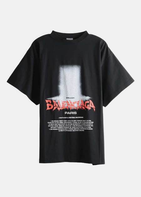 Balenciaga Sinners Embroidered Cotton T-shirt - Red | Garmentory