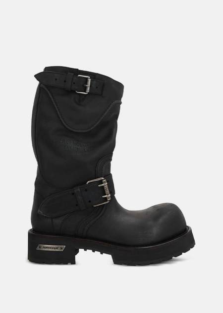 VTMNTS Leather Cowboy Ankle Boots - black | Garmentory
