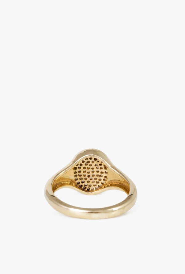 Gabriela Artigas Pave Disc Signet Ring - 14K gold/white
