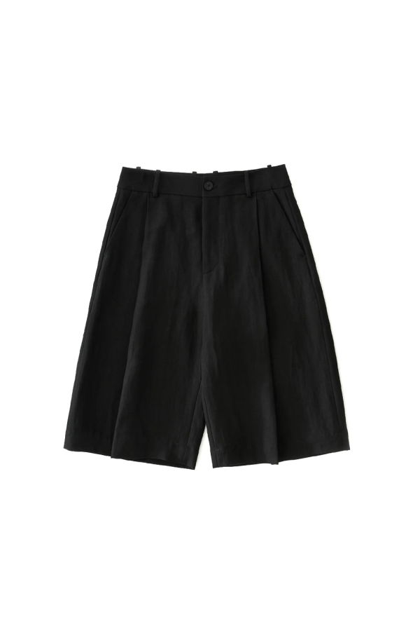 Studio Nicholson Fowld Pleated Shorts - Black
