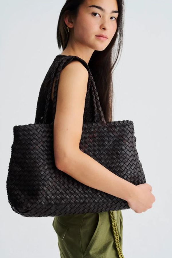 LIKEMARY Vintage Mesh Tote Bag - Pearl