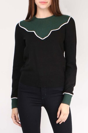 Veronica Beard Atty Sweater - Green 