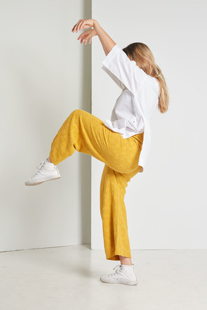 Black Crane Jacquard Pants Black Crane Jacquard Pants