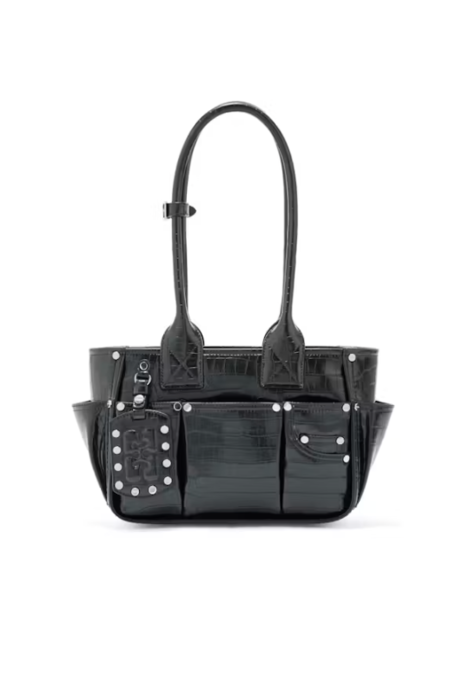 Ganni Occasion Ruched Top Handle Bag - Pale Banana | Garmentory