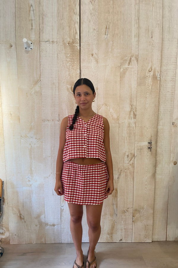 Conrado Pattie Mini Checkered Skirt