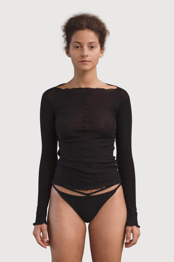 Baserange Pama Long Sleeve Top - Black