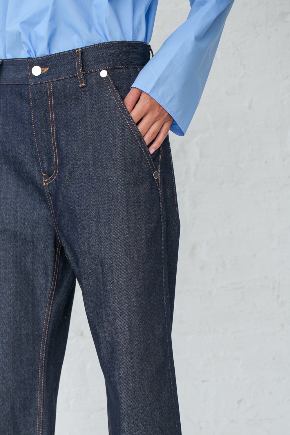 Sofie D'Hoore Plaza Jean Raw Cotton Denim Garmentory