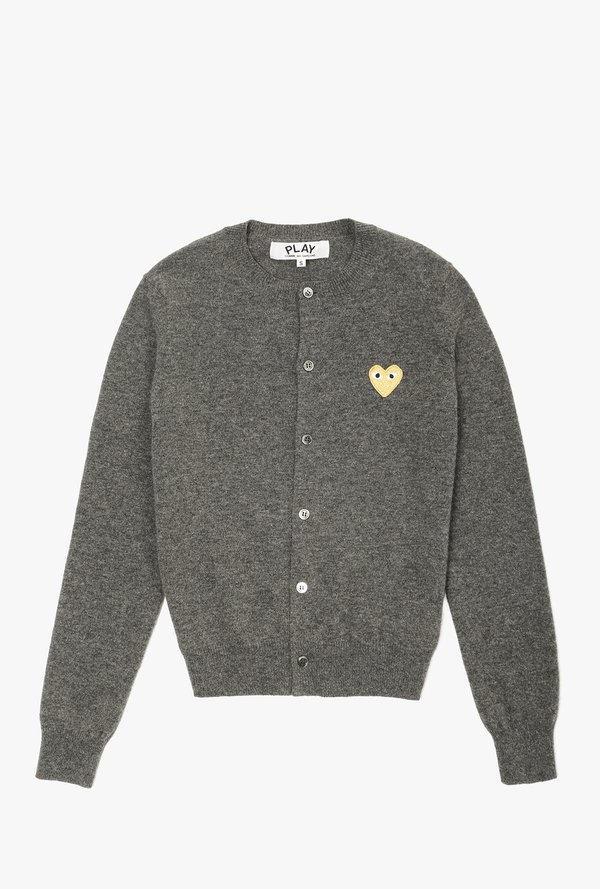 Comme des Garçons Gold Heart Cardigan - Black | Garmentory
