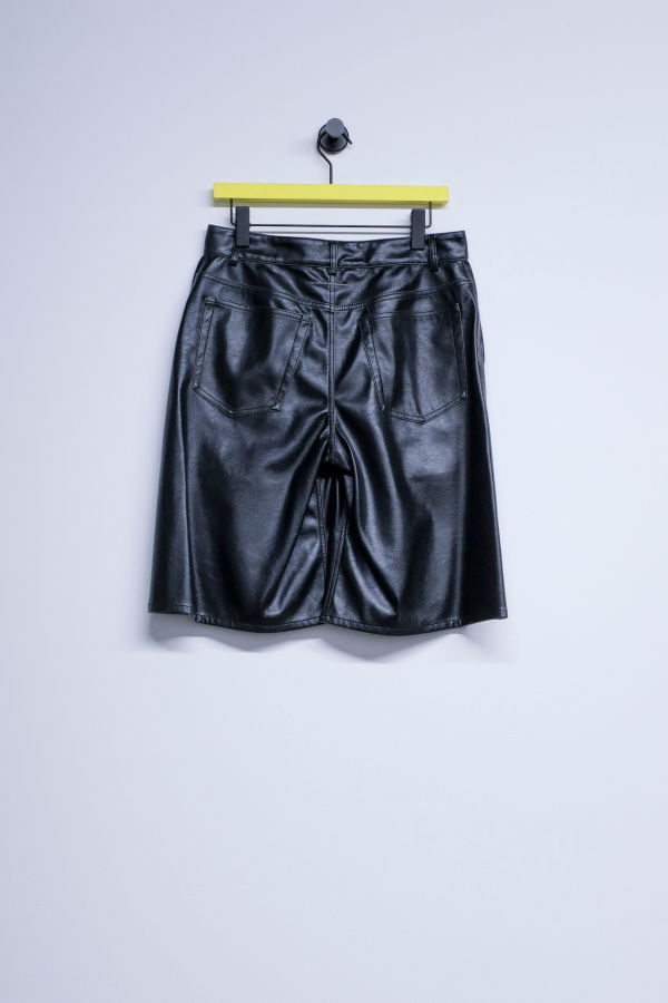 MM6 Maison Margiela Faux Leather Knee-Length Shorts
