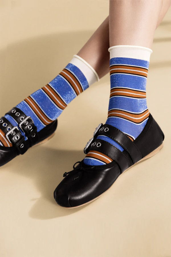 Hansel from Basel 70s Stripe Crew Socks