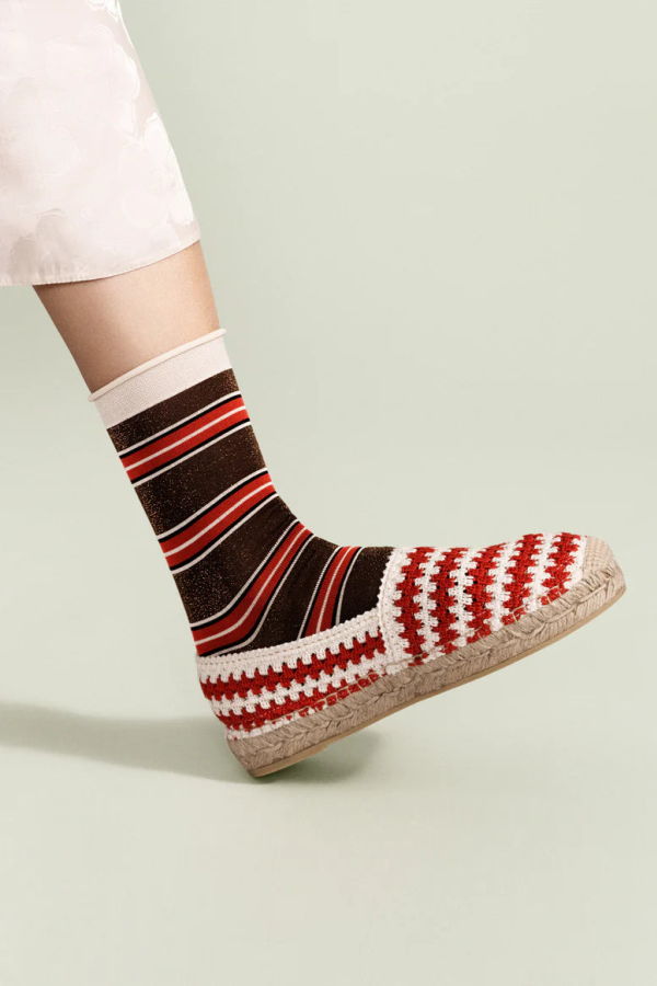 Hansel from Basel 70s Stripe Crew Socks