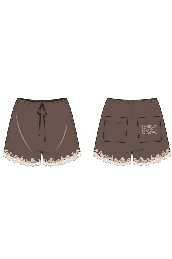 DAMSON MADDER Charis Shorts - Choc Brown