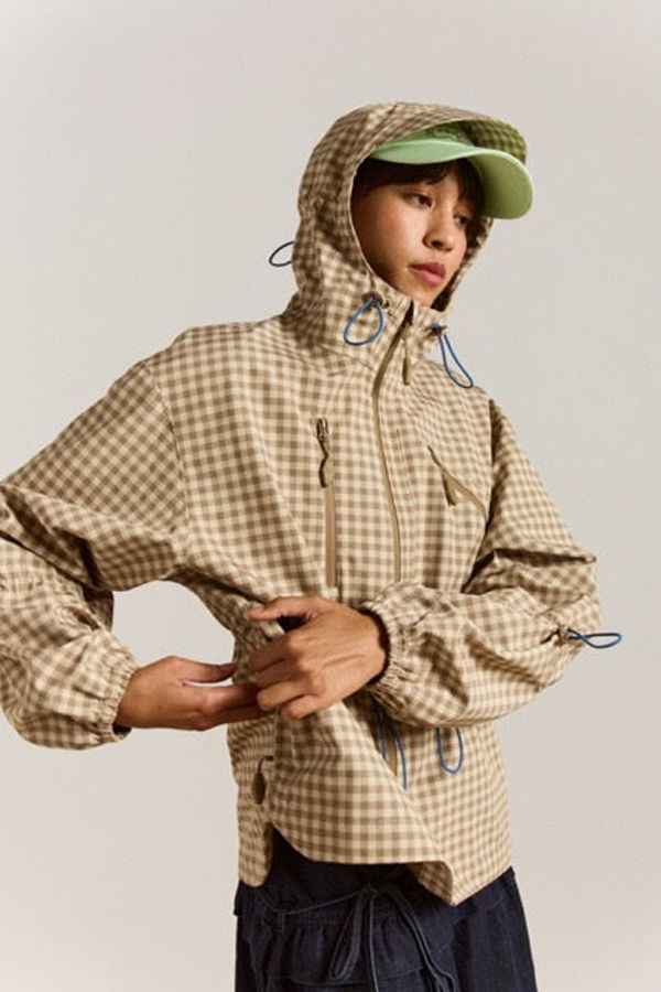 DAMSON MADDER Matilda Raincoat Gingham - Brown