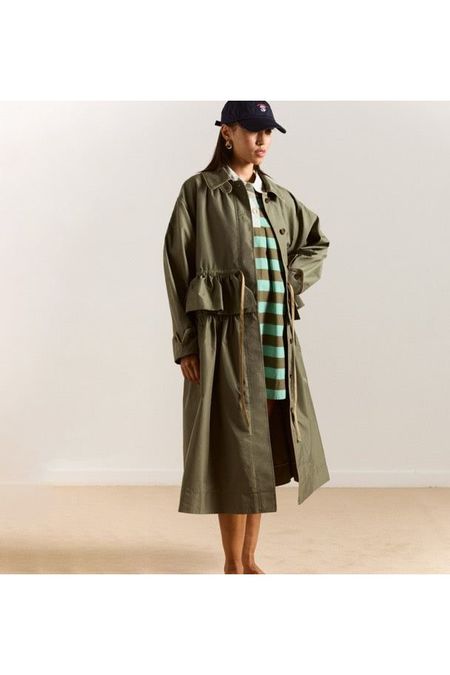 Cristaseya Cotton-Linen Oversized Trench | Garmentory
