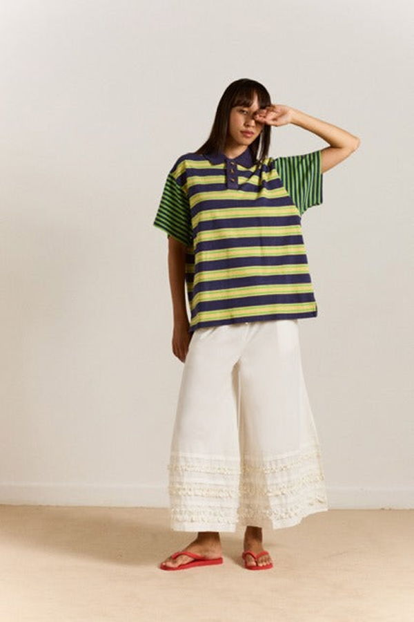 DAMSON MADDER Zia Rugby Shirt - Mix Stripe