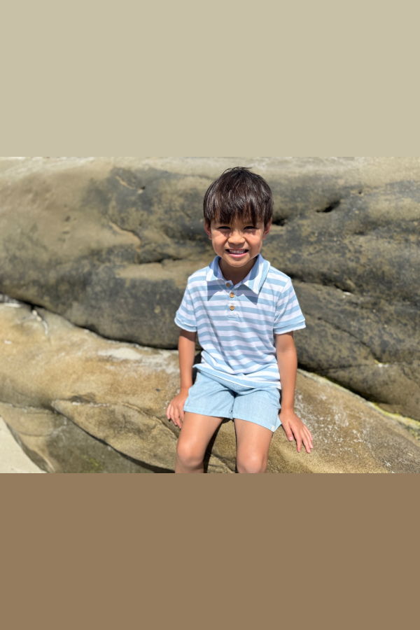 KIDS Me and Henry Crew Woven Pale Chambray Shorts