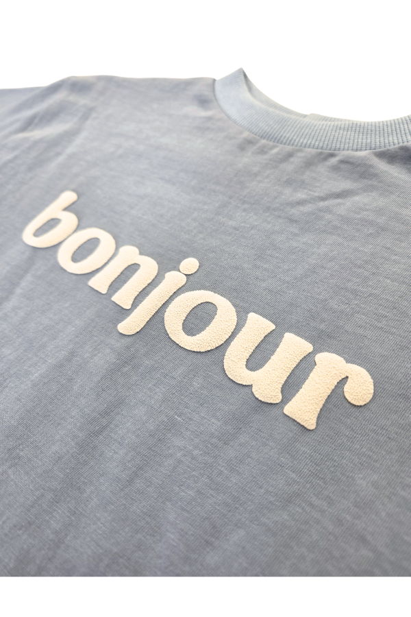 KIDS Kid's Stuff [Trucs d'enfants] Oversize Bonjour T-Shirt
