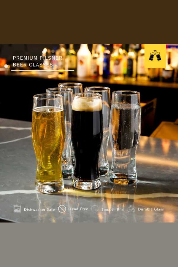 Lemonsoda Beer Belly Pilsner Glass 14oz
