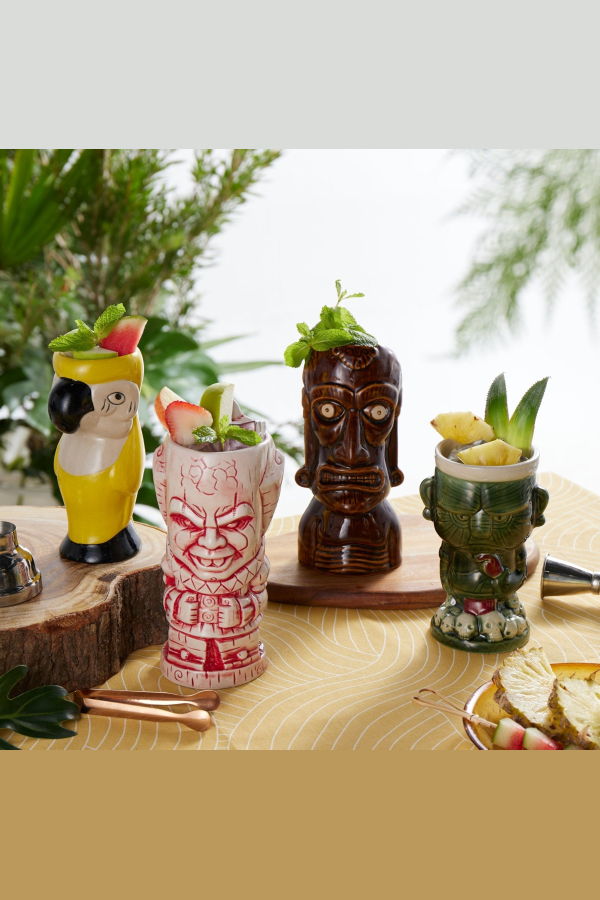 Lemonsoda Ceramic Hawaiian Luau Tiki Mugs  (14-22oz)