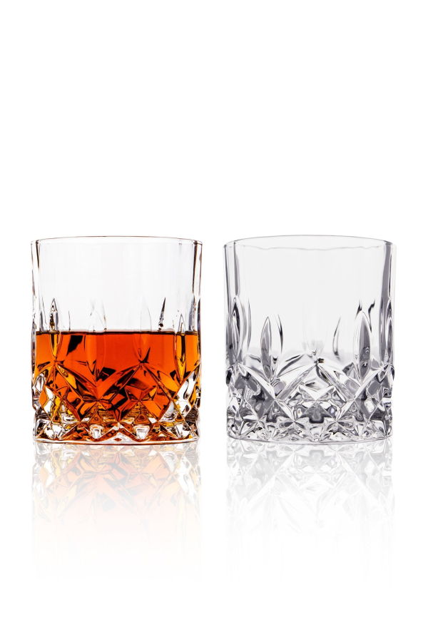 Lemonsoda Crystal Cut Old Fashioned Whiskey Glasses (10oz)