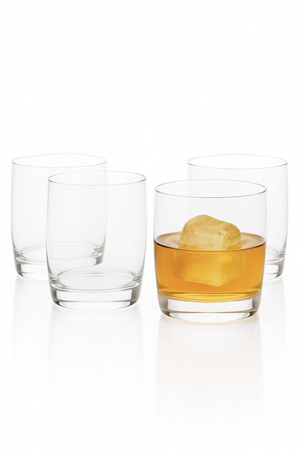 Lemonsoda Crystal Double Rock Old Fashioned Glasses (395 mL / 13.3 fl. oz) - Clear