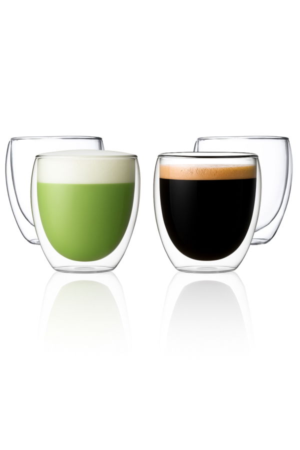 Lemonsoda Double Wall Glass Coffee Mugs 8.5oz/12oz
