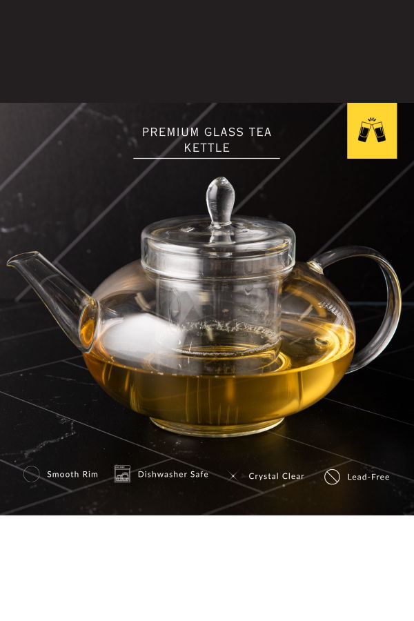Lemonsoda Glass Kettle With Built In Infuser Kettle