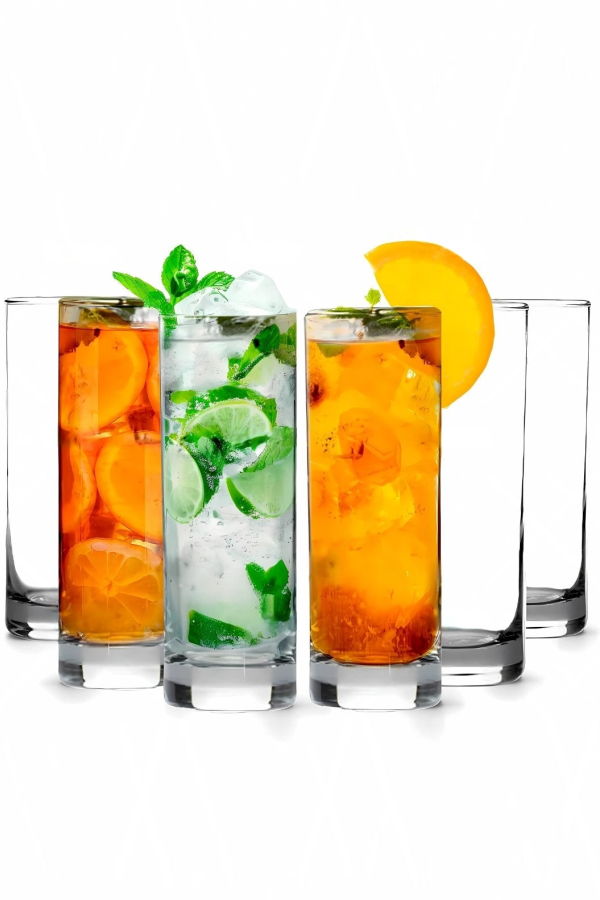 Lemonsoda Highball Heavy Base Tom Collins Glasses 12/15-Ounce Cups