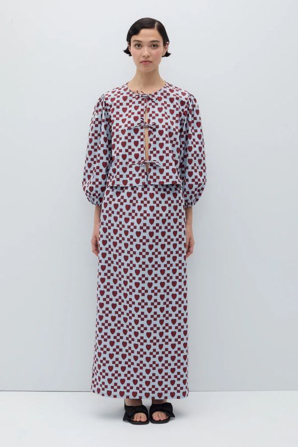 Rita Row Arden Shirt - Blue Rust Print