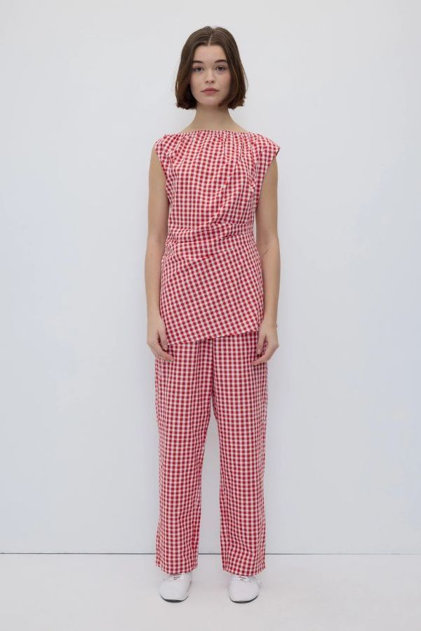 Rita Row Melisande Top - Red Gingham