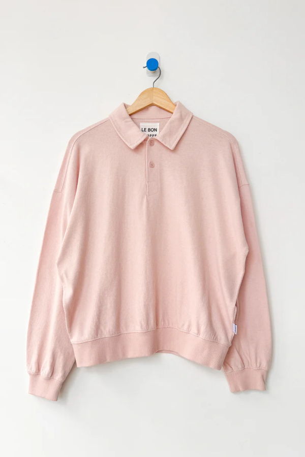 Le Bon Shoppe Polo Sweatshirt - Baby Pink