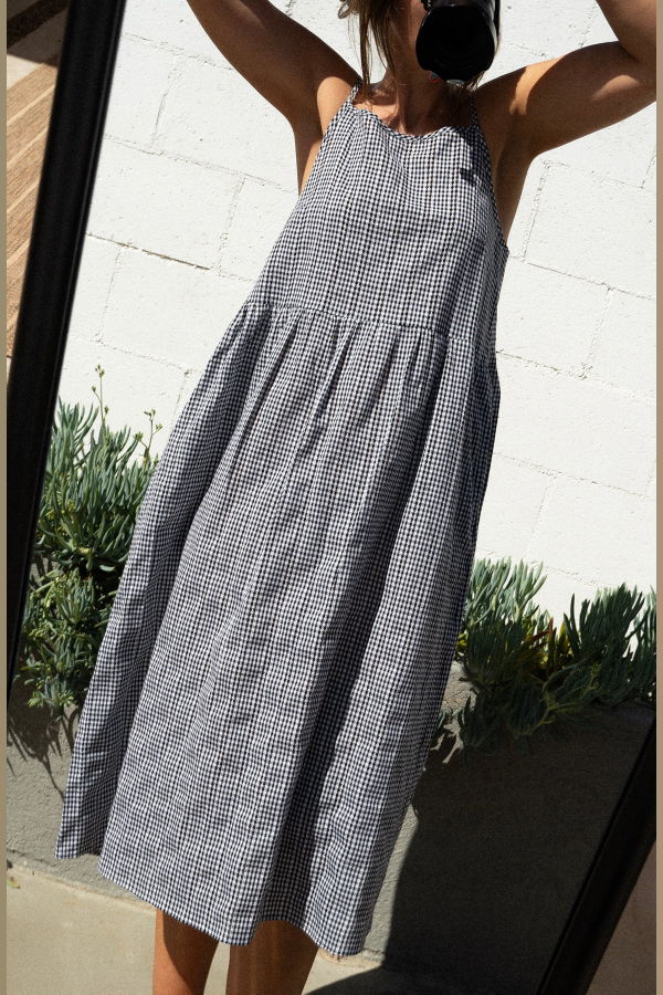 Neranese Gemini Dress - Black Gingham