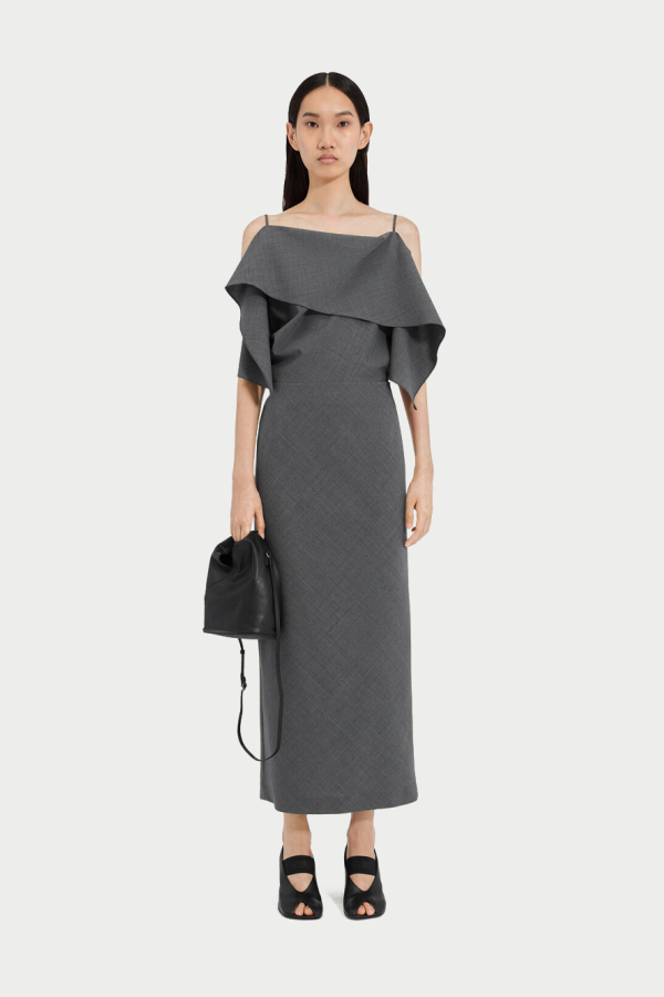 MM6 Maison Margiela Folded Wool Dress