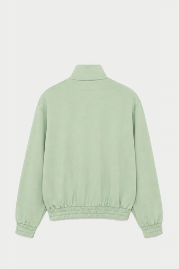 MM6 Maison Margiela Logo-Embroidered Zip-Up Sweat Jacket - Mint