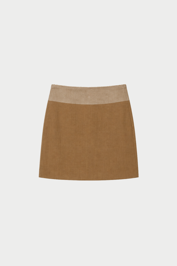 MM6 Maison Margiela Two-Tone Mini Skirt - Beige