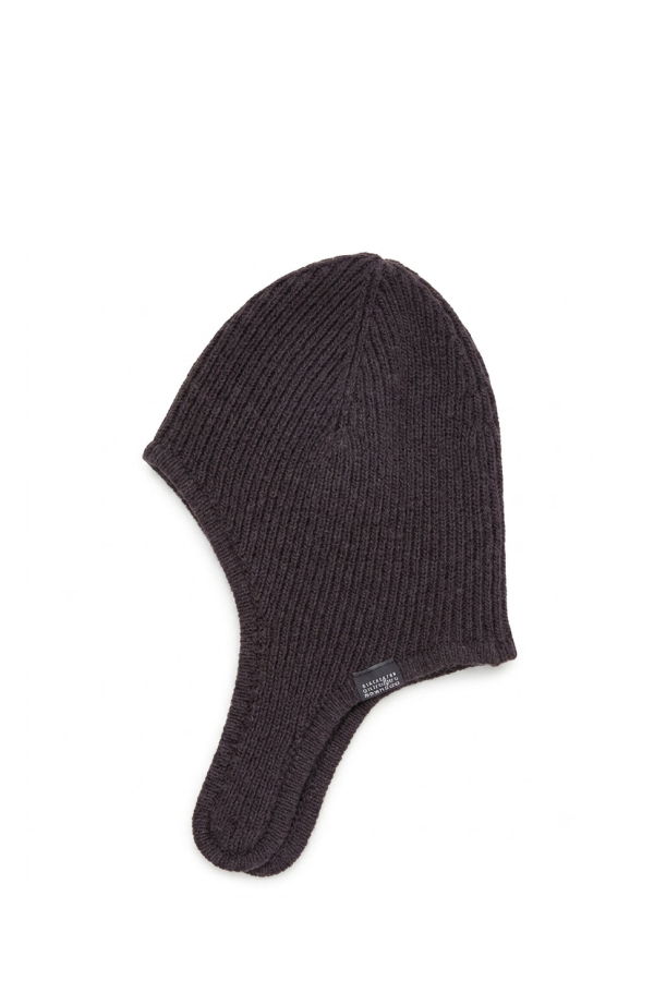 MM6 Maison Margiela Grey Rib Wool Beanie