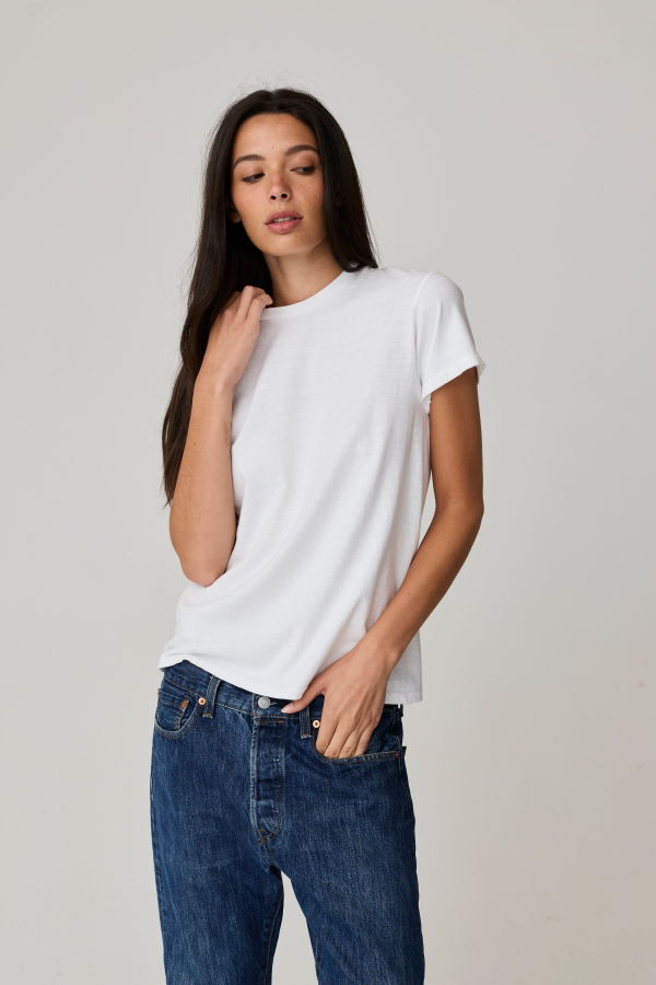 Asher Amelia Tubular Tee - White