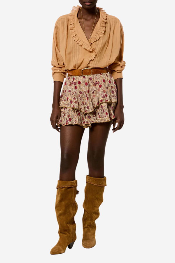 Isabel Marant Jocadia Shorts - Ecru/Raspberry