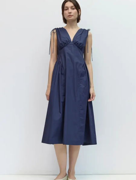 vince high neck pleated dress VINCE High Neck Pleated Dress